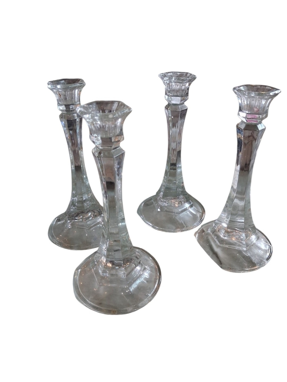 Clear  Glass Taper Candle Holders
